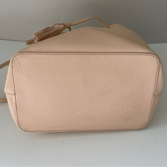 Tory Burch Light Nude Pink Bucket Bag Crossbody Purse - Picture 10 of 16